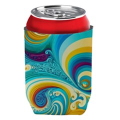 Abstract Waves Ocean Sea Whimsical Can Holder