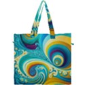 Abstract Waves Ocean Sea Whimsical Canvas Travel Bag View1