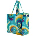 Abstract Waves Ocean Sea Whimsical Canvas Travel Bag View2