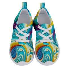 Abstract Waves Ocean Sea Whimsical Running Shoes