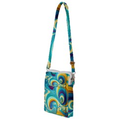 Abstract Waves Ocean Sea Whimsical Multi Function Travel Bag