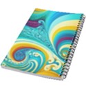 Abstract Waves Ocean Sea Whimsical 5.5  x 8.5  Notebook View2