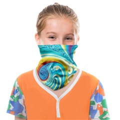 Abstract Waves Ocean Sea Whimsical Face Covering Bandana (kids) by Maspions