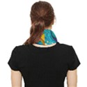 Abstract Waves Ocean Sea Whimsical Face Covering Bandana (Triangle) View2