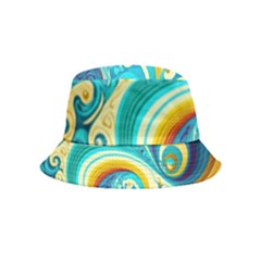 Abstract Waves Ocean Sea Whimsical Inside Out Bucket Hat (kids)