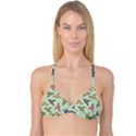 Berries Flowers Pattern Print Reversible Tri Bikini Top View1