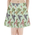 Berries Flowers Pattern Print Pleated Mini Skirt View1