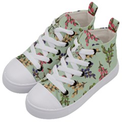 Berries Flowers Pattern Print Kids  Mid-top Canvas Sneakers