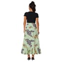 Berries Flowers Pattern Print Tiered Ruffle Maxi Skirt View4