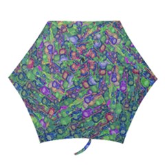 Sktechy Style Guitar Drawing Motif Colorful Random Pattern Wb Mini Folding Umbrellas by dflcprintsclothing