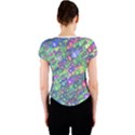 Sktechy Style Guitar Drawing Motif Colorful Random Pattern Wb Crew Neck Crop Top View2