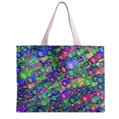 Sktechy Style Guitar Drawing Motif Colorful Random Pattern Wb Zipper Mini Tote Bag by dflcprintsclothing