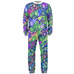 Sktechy Style Guitar Drawing Motif Colorful Random Pattern Wb Onepiece Jumpsuit (men)