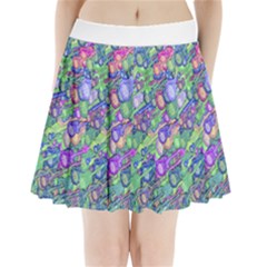 Sktechy Style Guitar Drawing Motif Colorful Random Pattern Wb Pleated Mini Skirt by dflcprintsclothing