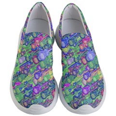 Sktechy Style Guitar Drawing Motif Colorful Random Pattern Wb Women s Lightweight Slip Ons by dflcprintsclothing