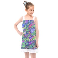 Sktechy Style Guitar Drawing Motif Colorful Random Pattern Wb Kids  Overall Dress by dflcprintsclothing