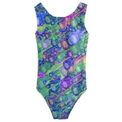 Sktechy Style Guitar Drawing Motif Colorful Random Pattern Wb Kids  Cut-out Back One Piece Swimsuit by dflcprintsclothing