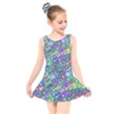 Sktechy Style Guitar Drawing Motif Colorful Random Pattern Wb Kids  Skater Dress Swimsuit View1