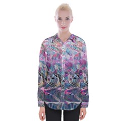 Pink Swirls Blend  Womens Long Sleeve Shirt