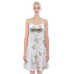 Flowers Roses Pattern Nature Bloom Spaghetti Strap Velvet Dress