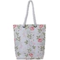 Flowers Roses Pattern Nature Bloom Full Print Rope Handle Tote (Small) View1