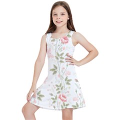 Flowers Roses Pattern Nature Bloom Kids  Lightweight Sleeveless Dress by Grandong