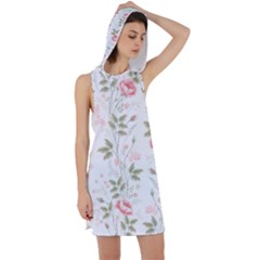 Flowers Roses Pattern Nature Bloom Racer Back Hoodie Dress by Grandong