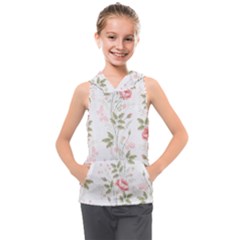 Flowers Roses Pattern Nature Bloom Kids  Sleeveless Hoodie by Grandong