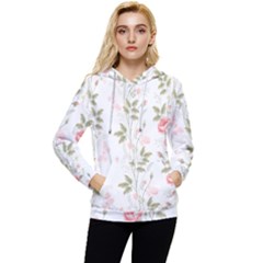 Flowers Roses Pattern Nature Bloom Women s Lightweight Drawstring Hoodie by Grandong