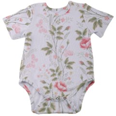 Flowers Roses Pattern Nature Bloom Baby Short Sleeve Bodysuit by Grandong