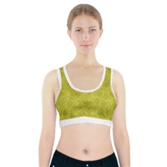 Stylized Botanic Print Sports Bra With Pocket by dflcprintsclothing