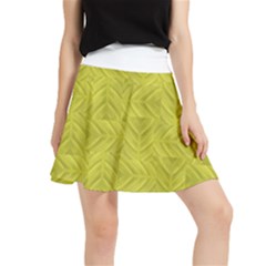 Stylized Botanic Print Waistband Skirt