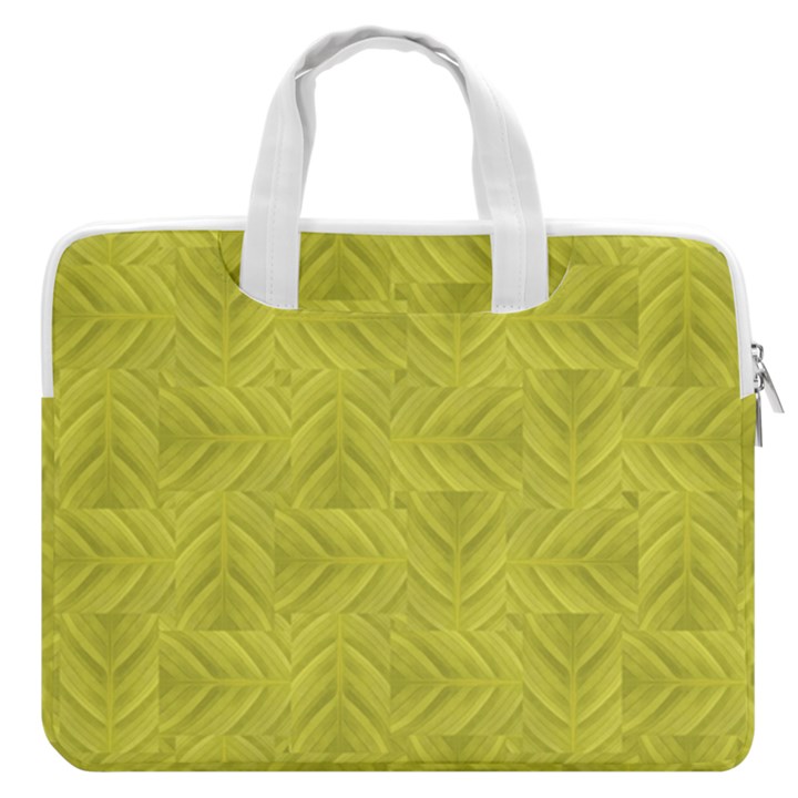 Stylized Botanic Print MacBook Pro 13  Double Pocket Laptop Bag