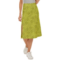 Stylized Botanic Print Midi Panel Skirt by dflcprintsclothing