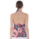 Vintage Floral Poppies Tie Back Tankini Top View2