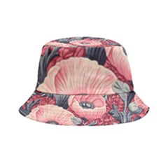 Vintage Floral Poppies Inside Out Bucket Hat by Grandong