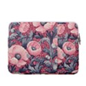 Vintage Floral Poppies 13  Vertical Laptop Sleeve Case With Pocket View2