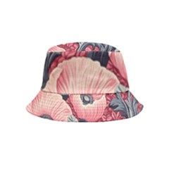 Vintage Floral Poppies Inside Out Bucket Hat (kids) by Grandong