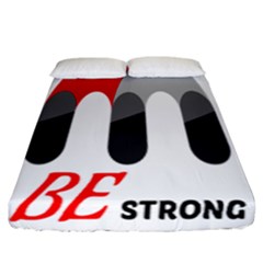 Be Strong  Fitted Sheet (california King Size) by Raju