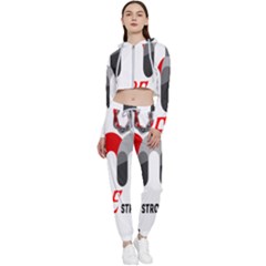 Be Strong  Cropped Zip Up Lounge Set by Raju