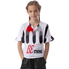 Be Strong  Kids  V-neck Horn Sleeve Blouse by Raju