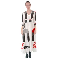 Be Strong Button Up Maxi Dress