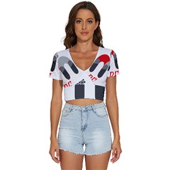 Be Strong V-neck Crop Top by Raju