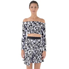 Barkfusion Camouflage Off Shoulder Top With Skirt Set by dflcprintsclothing