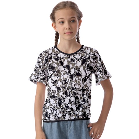 Barkfusion Camouflage Kids  Cuff Sleeve Scrunch Bottom T-shirt by dflcprintsclothing