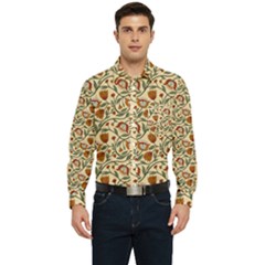 Floral Design Men s Long Sleeve Pocket Shirt  by designsbymallika