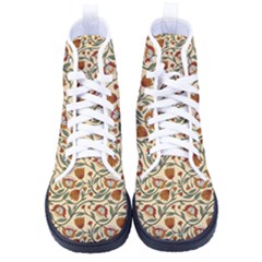 Floral Design Kid s High-top Canvas Sneakers by designsbymallika