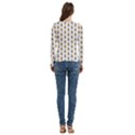 Teddy Pattern Women s Cut Out Long Sleeve T-Shirt View4