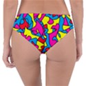 Colorful-graffiti-pattern-blue-background Reversible Classic Bikini Bottoms View4