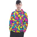 Colorful-graffiti-pattern-blue-background Men s Pullover Hoodie View1